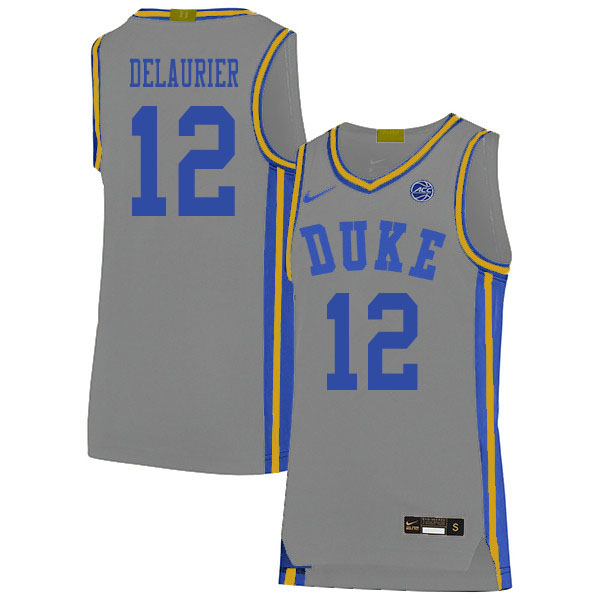 2020 Men #12 Javin DeLaurier Duke Blue Devils College Basketball Jerseys Sale-Gray